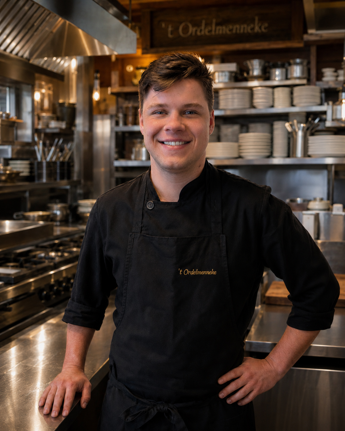 Bas, chef-kok van 't Ordelmenneke